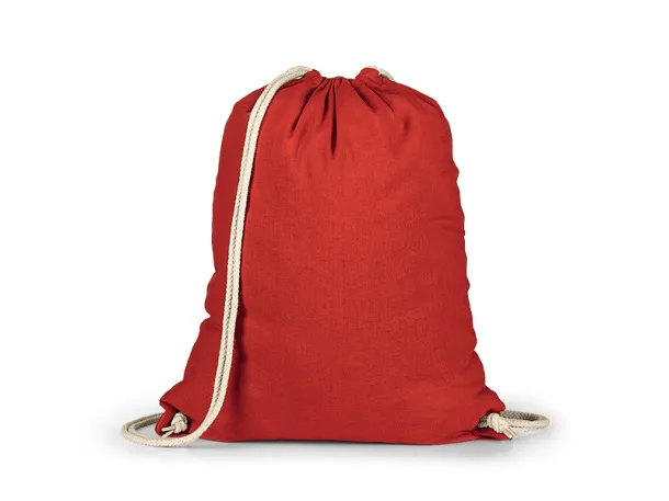 MELON COLOR 140 Cotton backpack, 140 g/m2 - BRUNO Red