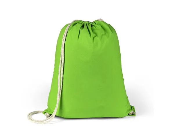 MELON COLOR 140 Pamučni ruksak s vezicama, 140 g/m2 - BRUNO Kivi