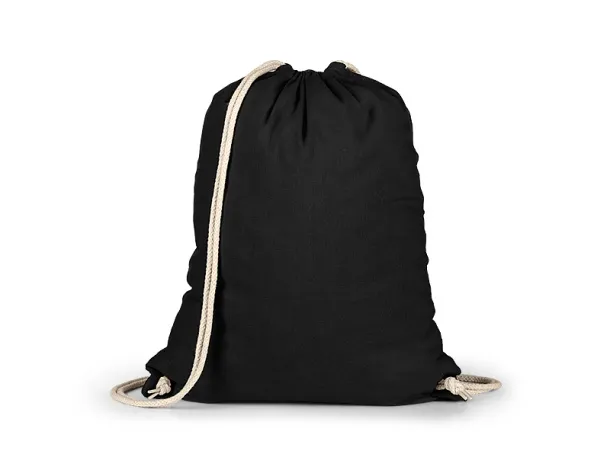 MELON COLOR 140 Cotton backpack, 140 g/m2 - BRUNO Black