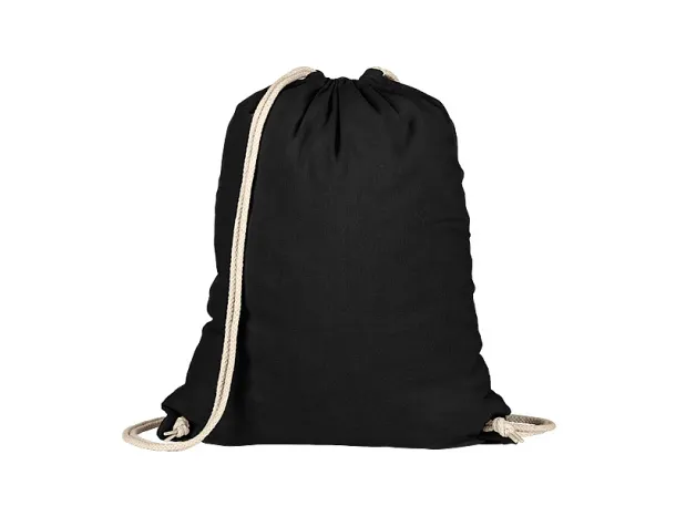 MELON COLOR 140 Cotton backpack, 140 g/m2 - BRUNO Black