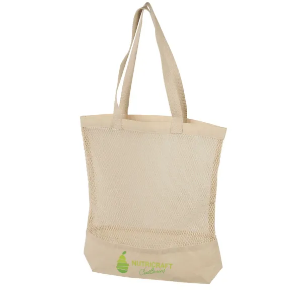 Maine mesh cotton tote bag, 170 g/m2 Natural