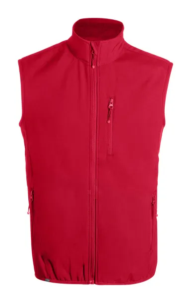 Shelles RPET softshell vest Red