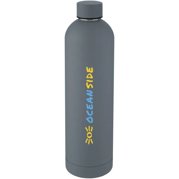 Spring 1 L copper vacuum insulated bottle Dark grey