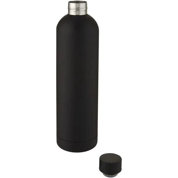 Spring 1 L copper vacuum insulated bottle Solid black