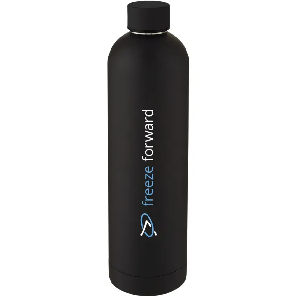 Spring 1 L copper vacuum insulated bottle Solid black