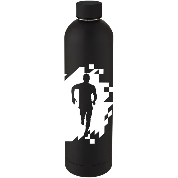 Spring 1 L copper vacuum insulated bottle Solid black