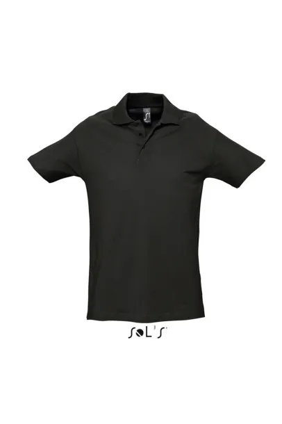  SOL'S SPRING II muška polo pique majica kratkih rukava, 210 g/m2 - SOL'S Crna