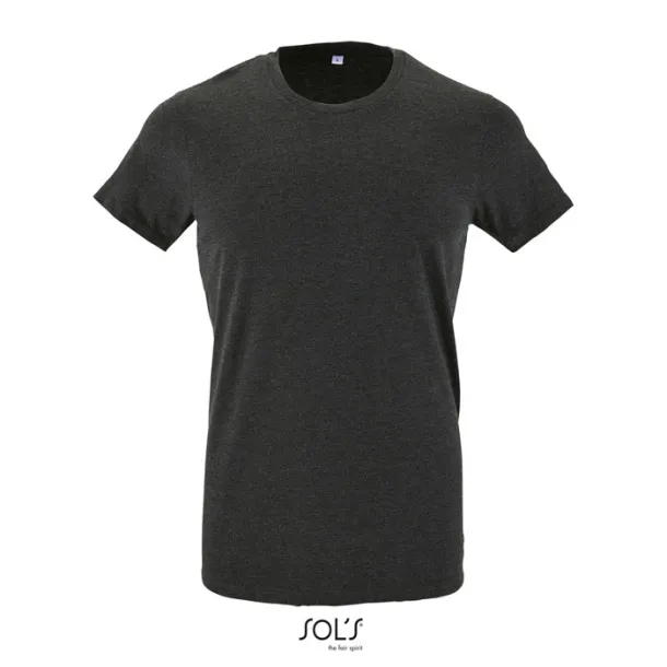 REGENT FIT MEN TSHIRT-150g charcoal melange