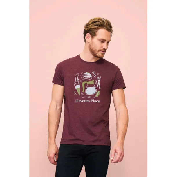 REGENT FIT MEN TSHIRT-150g charcoal melange