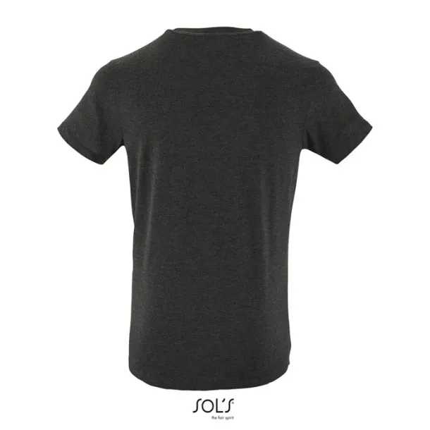 REGENT FIT MEN TSHIRT-150g charcoal melange