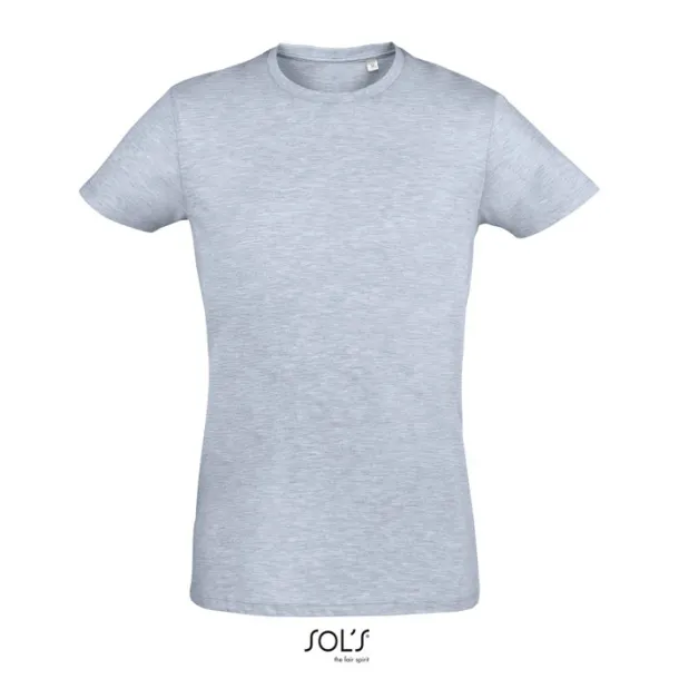 REGENT FIT MEN TSHIRT-150g heather sky