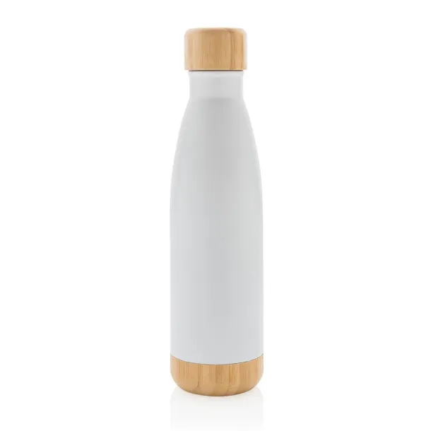  Vakuum boca od nehrđajućeg čelika s poklopcem i dnom od bambusa, 700 ml - XD Collection Bijela 