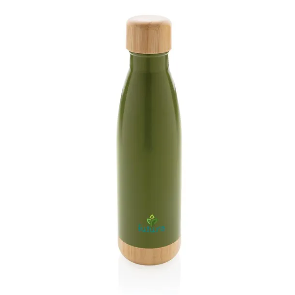  Vacuum stainless steel bottle with bamboo lid and bottom - XD Collection 45533C 