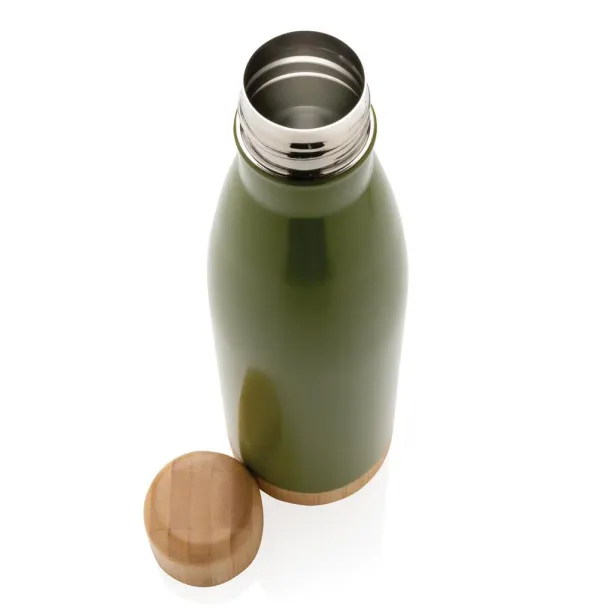  Vacuum stainless steel bottle with bamboo lid and bottom - XD Collection 45533C 