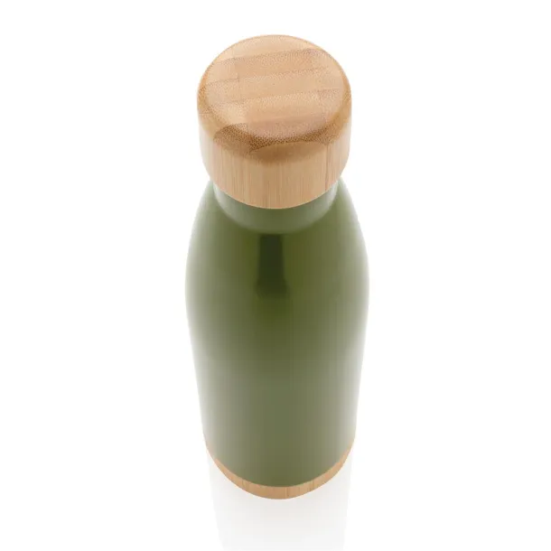  Vacuum stainless steel bottle with bamboo lid and bottom - XD Collection 45533C 