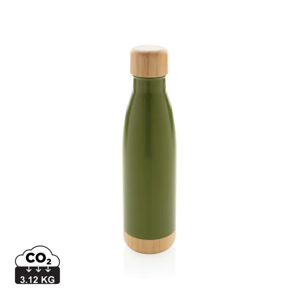  Vacuum stainless steel bottle with bamboo lid and bottom - XD Collection 45533C 