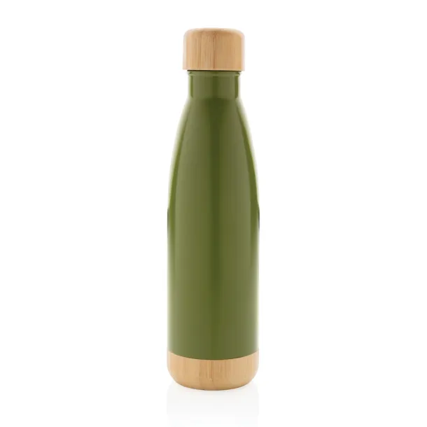  Vacuum stainless steel bottle with bamboo lid and bottom - XD Collection 45533C 