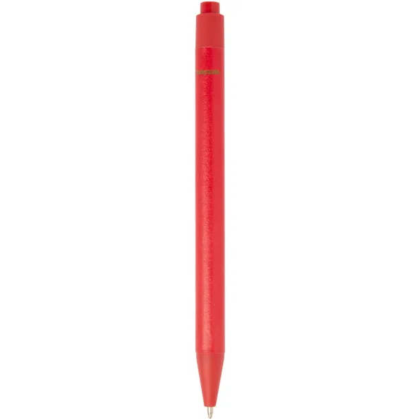 Chartik monochromatic recycled paper ballpoint pen with matte finish Red