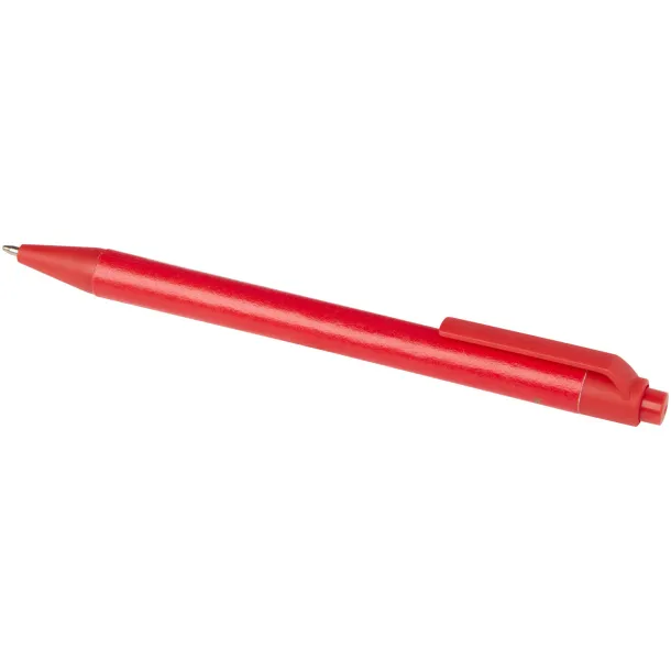 Chartik monochromatic recycled paper ballpoint pen with matte finish Red