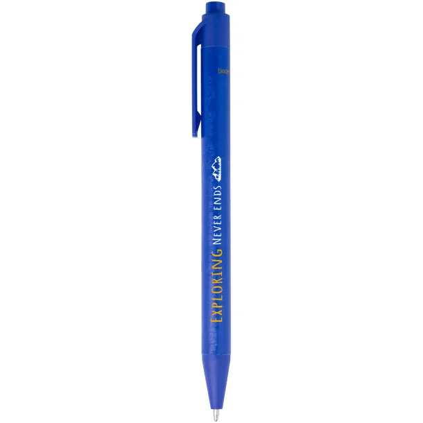 Chartik monochromatic recycled paper ballpoint pen with matte finish Blue