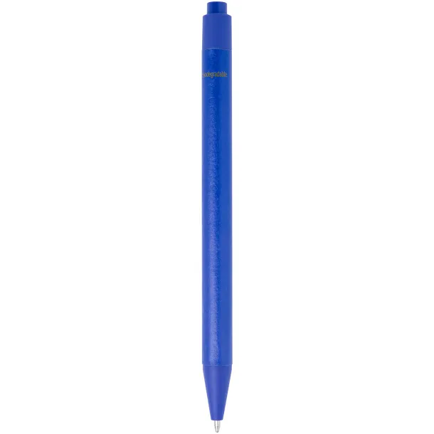 Chartik monochromatic recycled paper ballpoint pen with matte finish Blue