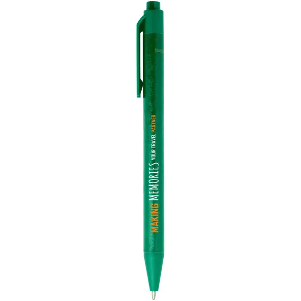 Chartik monochromatic recycled paper ballpoint pen with matte finish Green