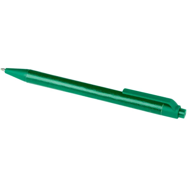 Chartik monochromatic recycled paper ballpoint pen with matte finish Green