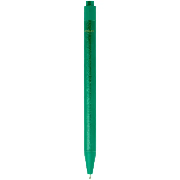 Chartik monochromatic recycled paper ballpoint pen with matte finish Green