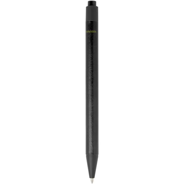 Chartik monochromatic recycled paper ballpoint pen with matte finish Solid black