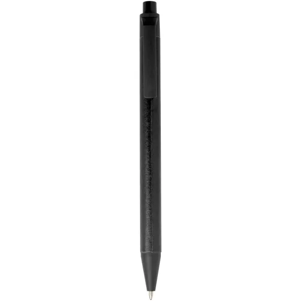 Chartik monochromatic recycled paper ballpoint pen with matte finish Crna