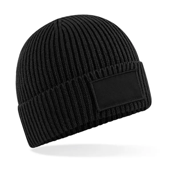  Fashion Patch Beanie - Beechfield Black