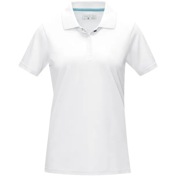 Graphite short sleeve women’s GOTS organic polo - Elevate NXT White