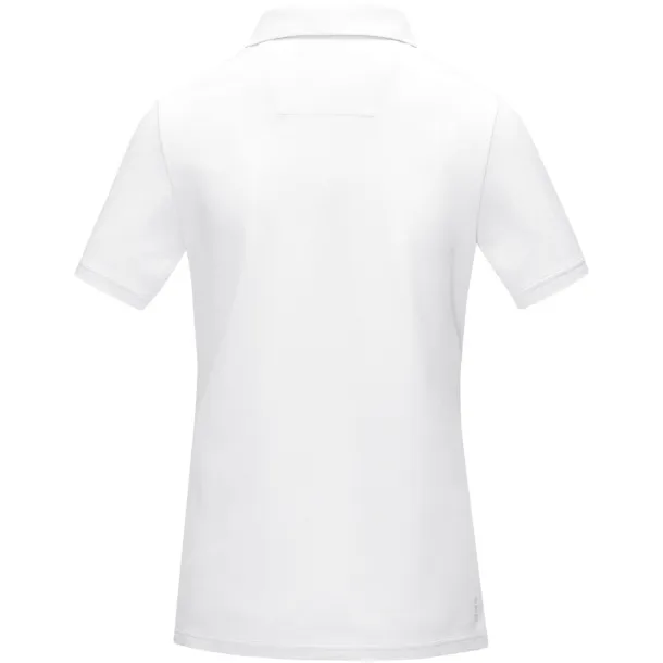 Graphite short sleeve women’s GOTS organic polo - Elevate NXT White