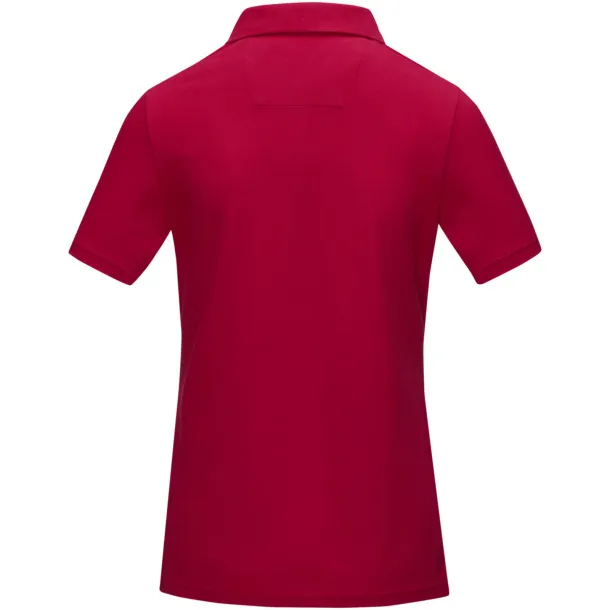 Graphite short sleeve women’s GOTS organic polo - Elevate NXT Red