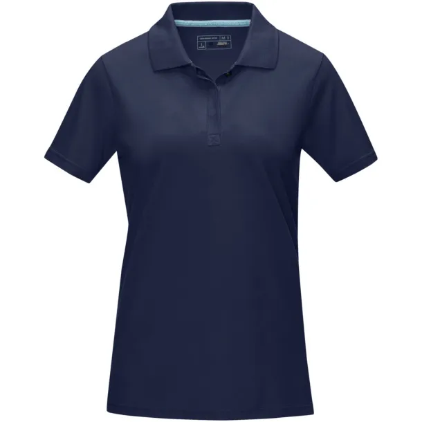 Graphite short sleeve women’s GOTS organic polo - Elevate NXT Navy Blue