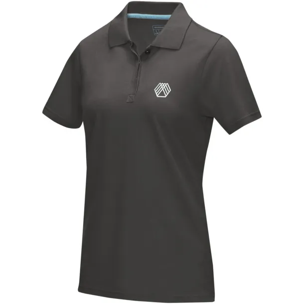 Graphite short sleeve women’s GOTS organic polo - Elevate NXT Storm grey