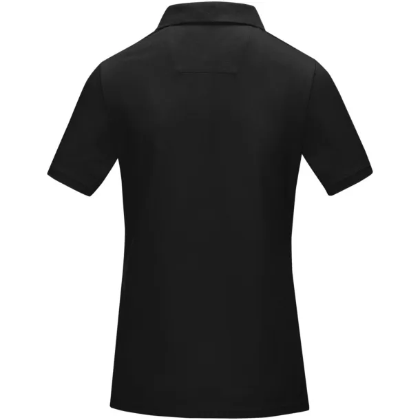 Graphite short sleeve women’s GOTS organic polo - Elevate NXT Solid black