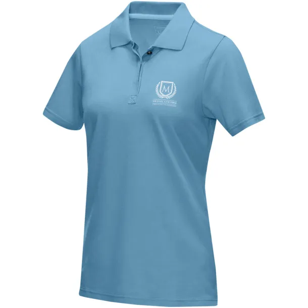 Graphite short sleeve women’s GOTS organic polo - Elevate NXT NXT blue