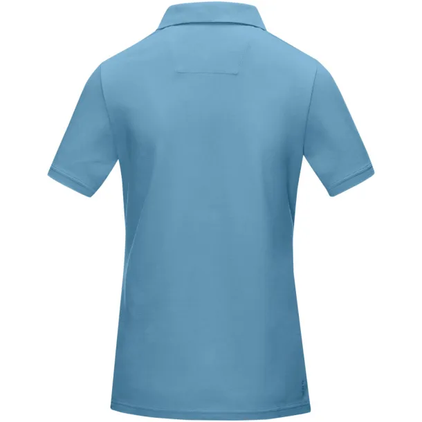 Graphite short sleeve women’s GOTS organic polo - Elevate NXT NXT blue