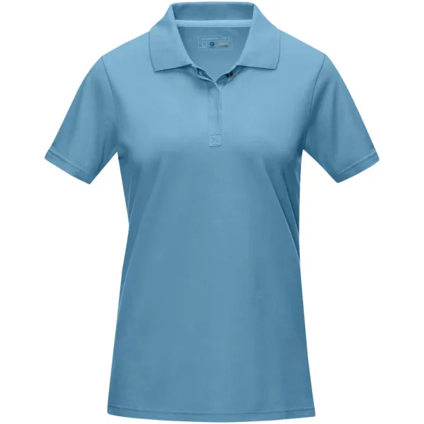 Graphite short sleeve women’s GOTS organic polo - Elevate NXT NXT blue