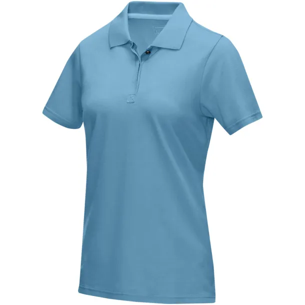 Graphite short sleeve women’s GOTS organic polo - Elevate NXT NXT blue