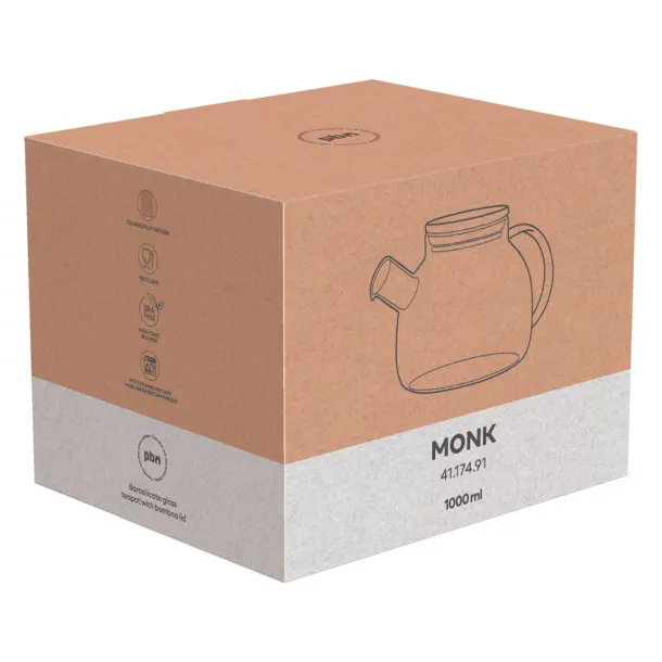 MONK Teapot, 1000 ml - CASTELLI Transparentna