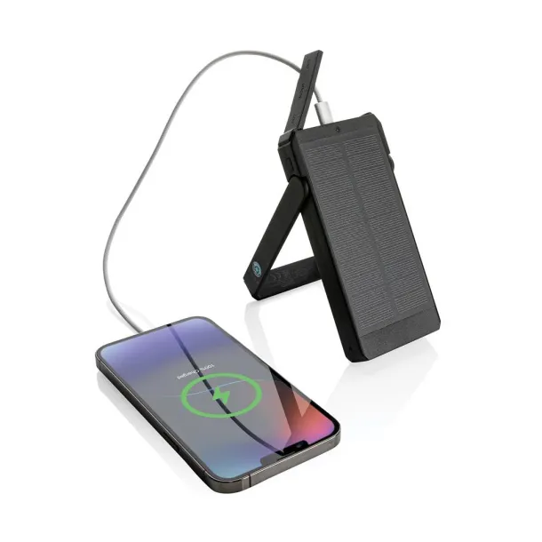  Skywave solarna prijenosna baterija od RCS reciklirane plastike, 10 000 mAh - XD Xclusive Crna