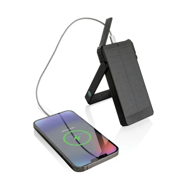  Skywave solarna prijenosna baterija od RCS reciklirane plastike, 10 000 mAh - XD Xclusive Crna