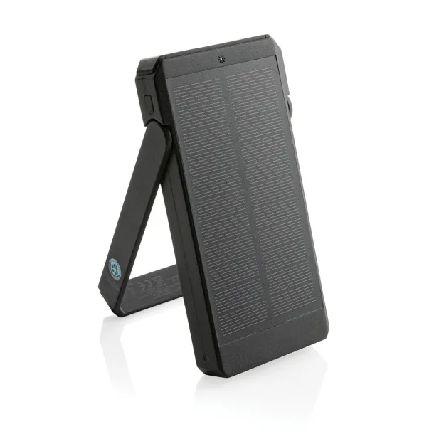  Skywave solarna prijenosna baterija od RCS reciklirane plastike, 10 000 mAh - XD Xclusive Crna