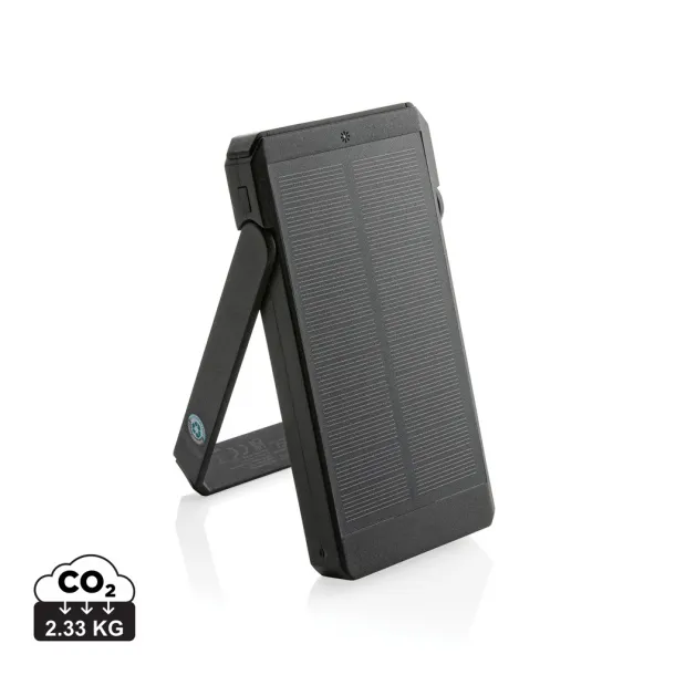  Skywave RCS recycled plastic solar powerbank 10000 mah - XD Xclusive Black 