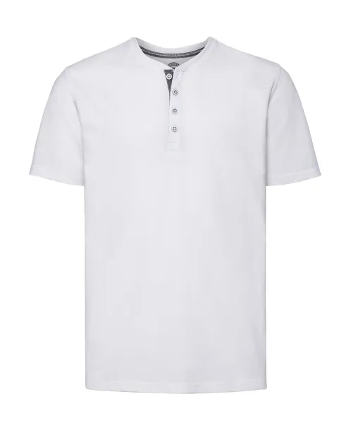  Men's Henley HD T - Russell  Bijela