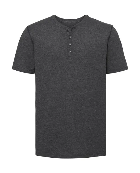  Men's Henley HD T - Russell  Grey Marl