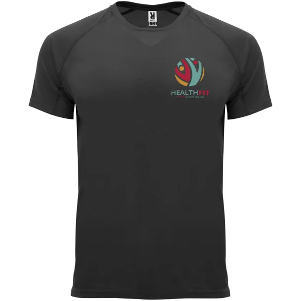 Bahrain short sleeve men's sports t-shirt - Roly Solid black