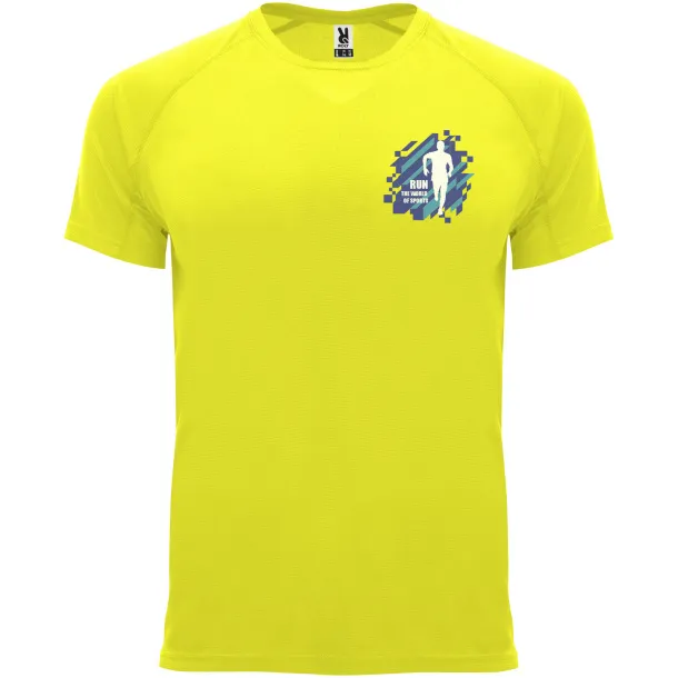 Bahrain short sleeve men's sports t-shirt - Roly Fluor Yellow